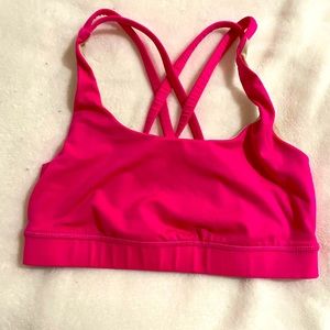 Lululemon bright pink sports bra